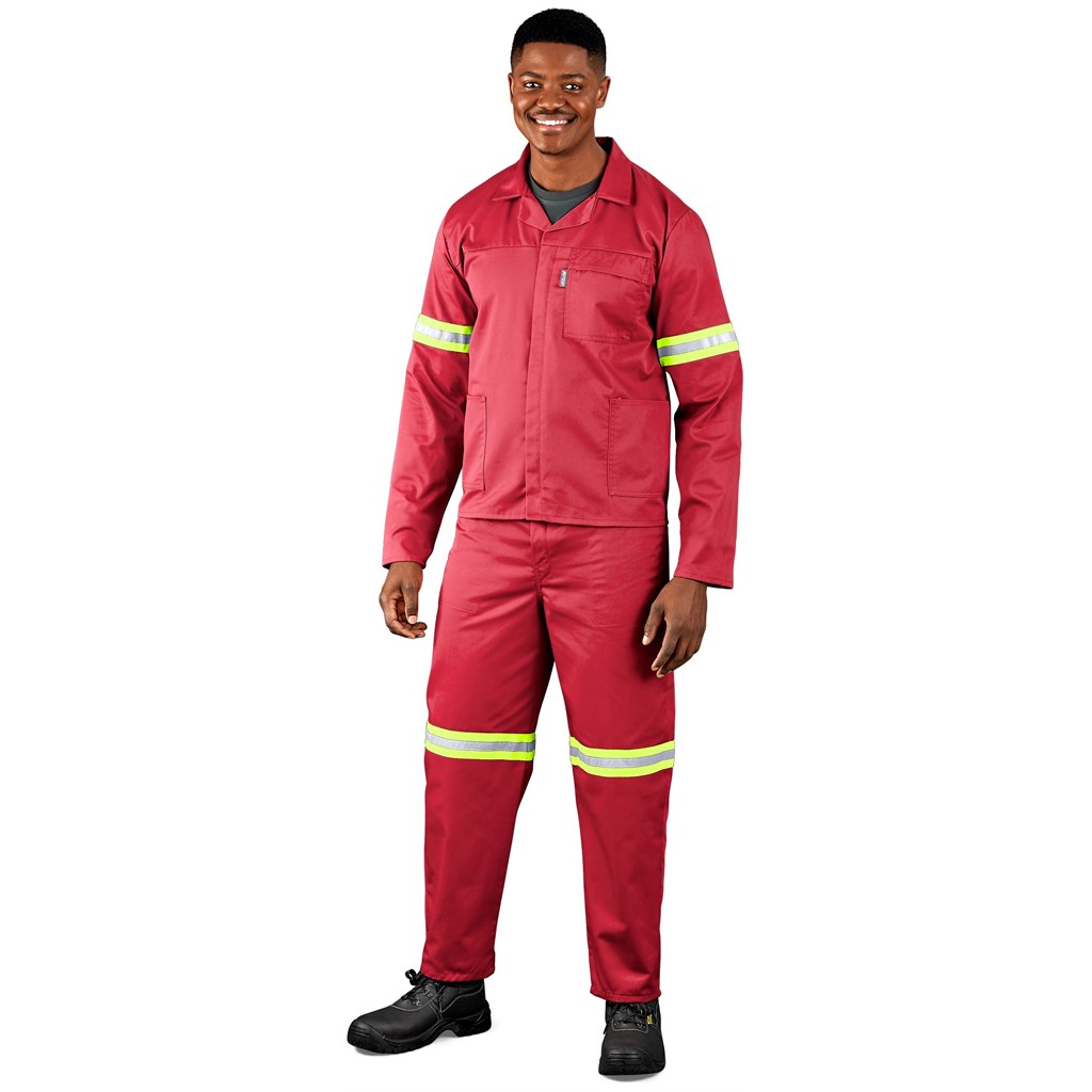 Trade Polycotton Conti Suit - Reflective Arms, Legs & Back - Yellow Tape - Image 2