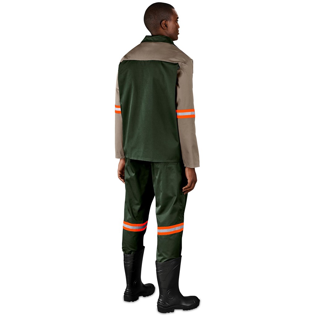Site Premium Two-Tone Polycotton Jacket - Reflective Arms - Orange Tape - Image 3