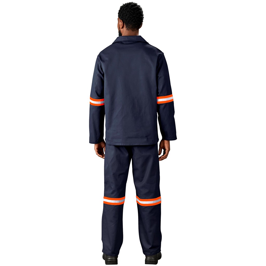 Artisan Premium 100% Cotton Jacket - Reflective Arms - Orange Tape - Image 3