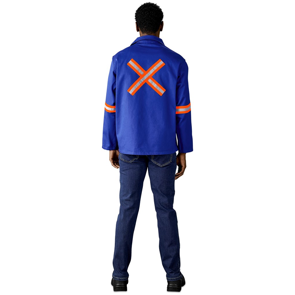 Artisan Premium 100% Cotton Jacket - Reflective Arms & Back - Orange Tape - Image 3