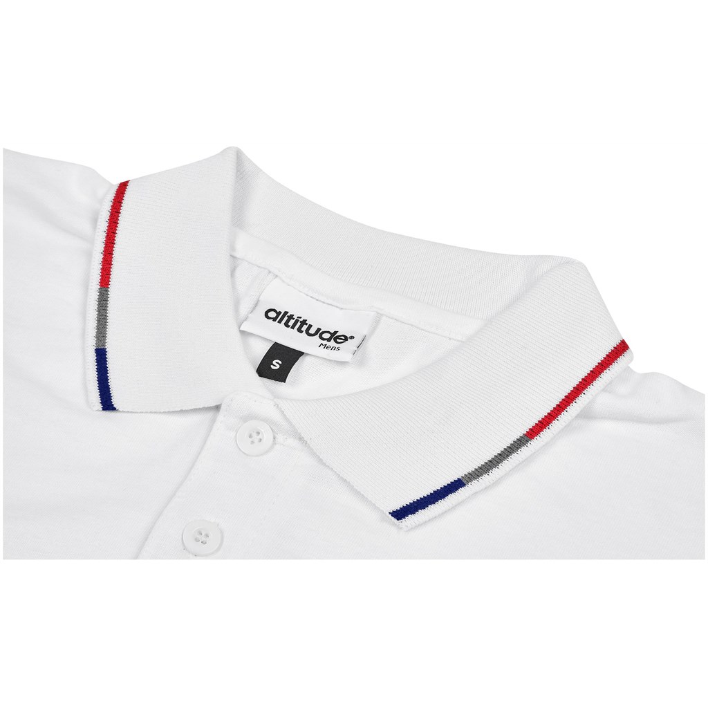 Mens Ash Golf Shirt - White - Image 5