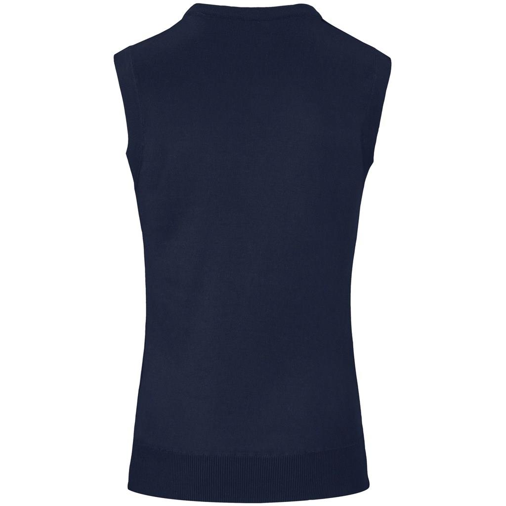 Mens Sleeveless Peru V-Neck Jersey - Navy - Image 2