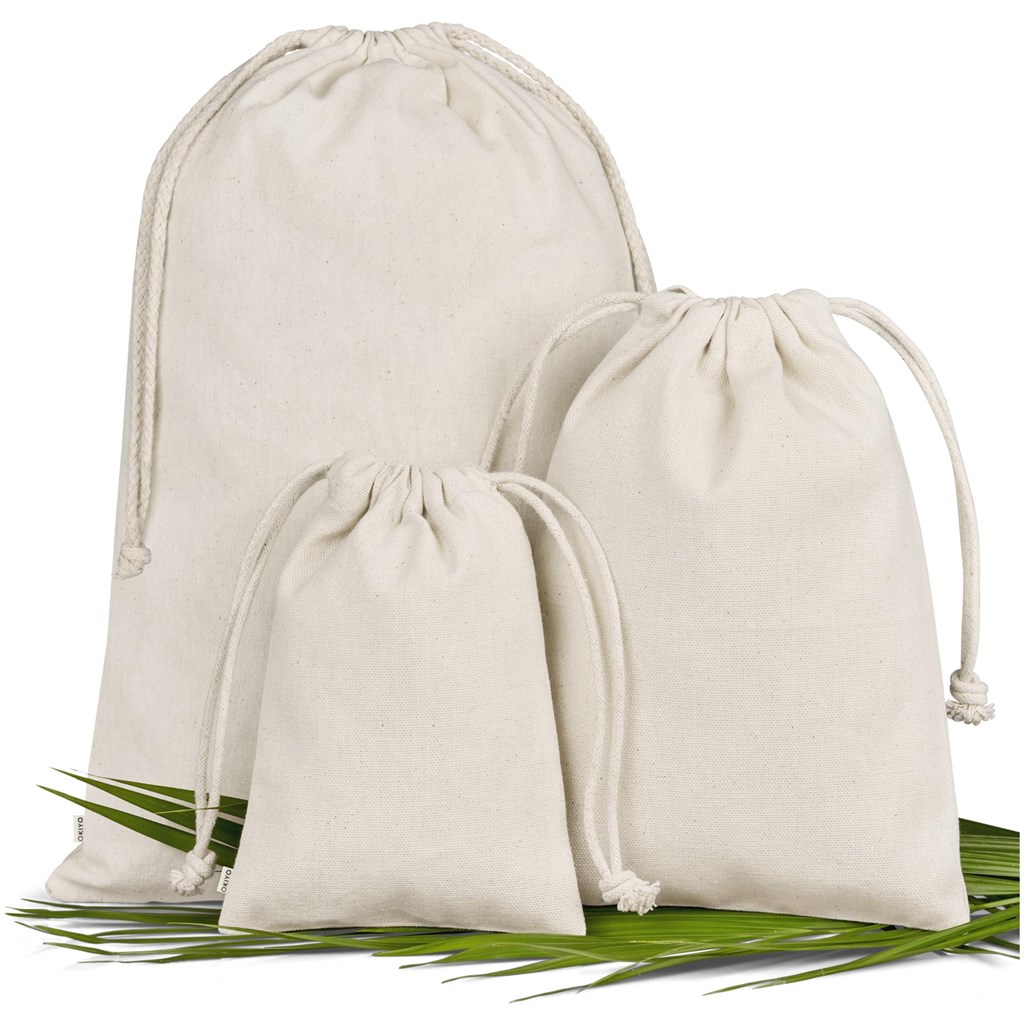 Okiyo Chikara Midi Cotton Drawstring Pouch - Image 3