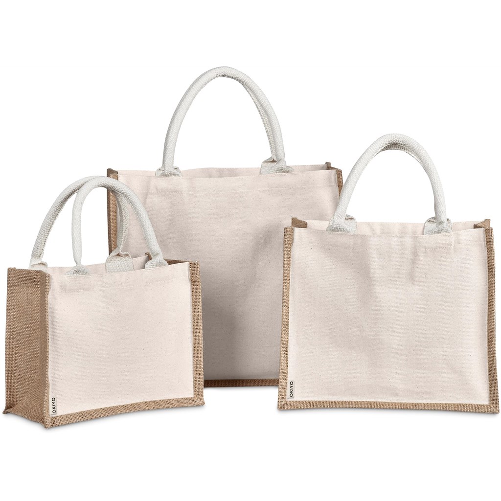 Okiyo Chinsai Midi Jute & Cotton Tote - Image 2