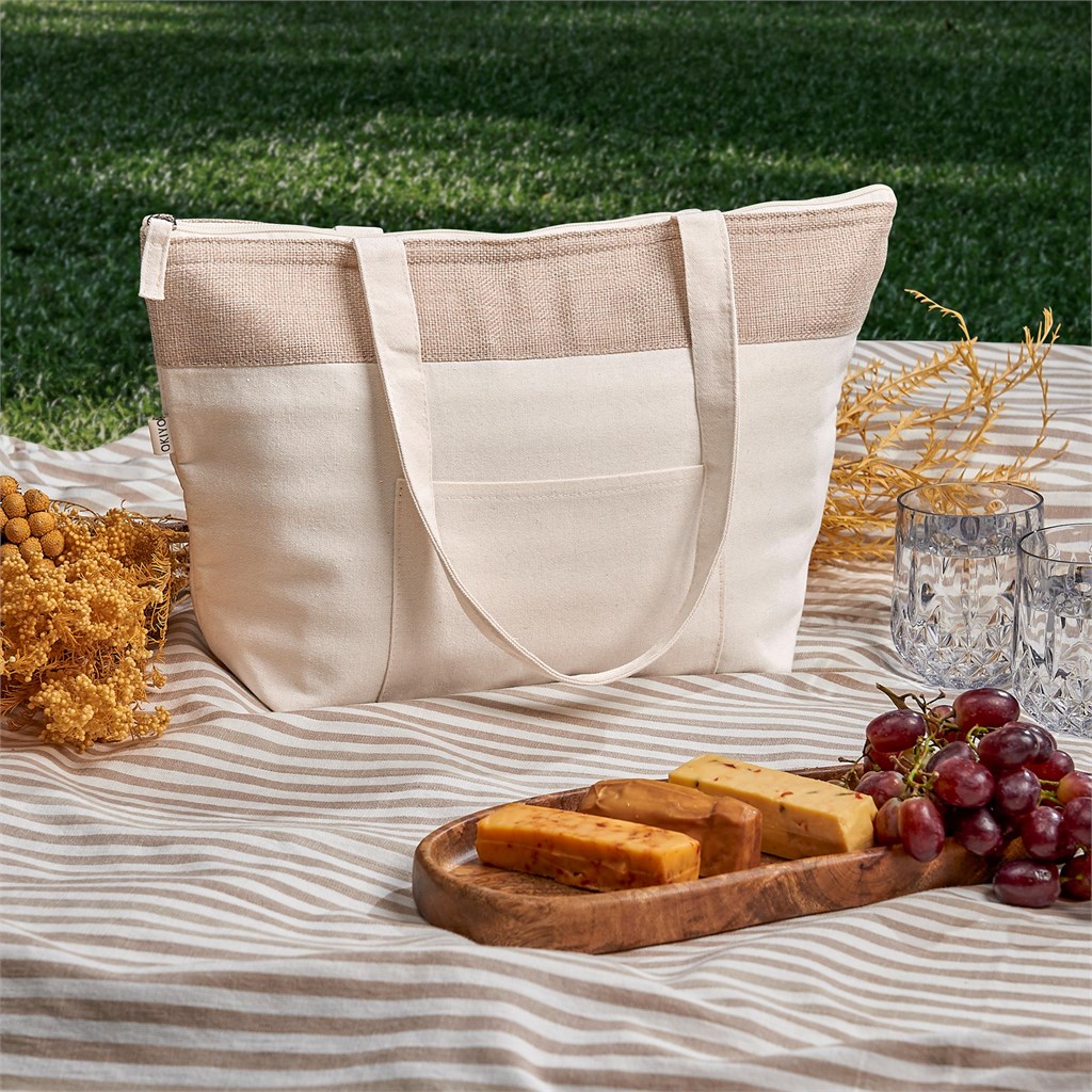 Okiyo Arshi Cotton & Jute 12 Can Lunch Cooler - Image 3
