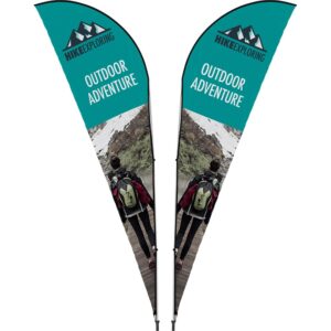 Legend 4M Sublimated Sharkfin Double-Sided Flying Banner - 1 complete unit