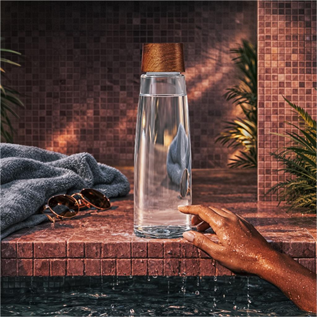 Serendipio Windermere Glass Water Bottle - 600ml - Image 4