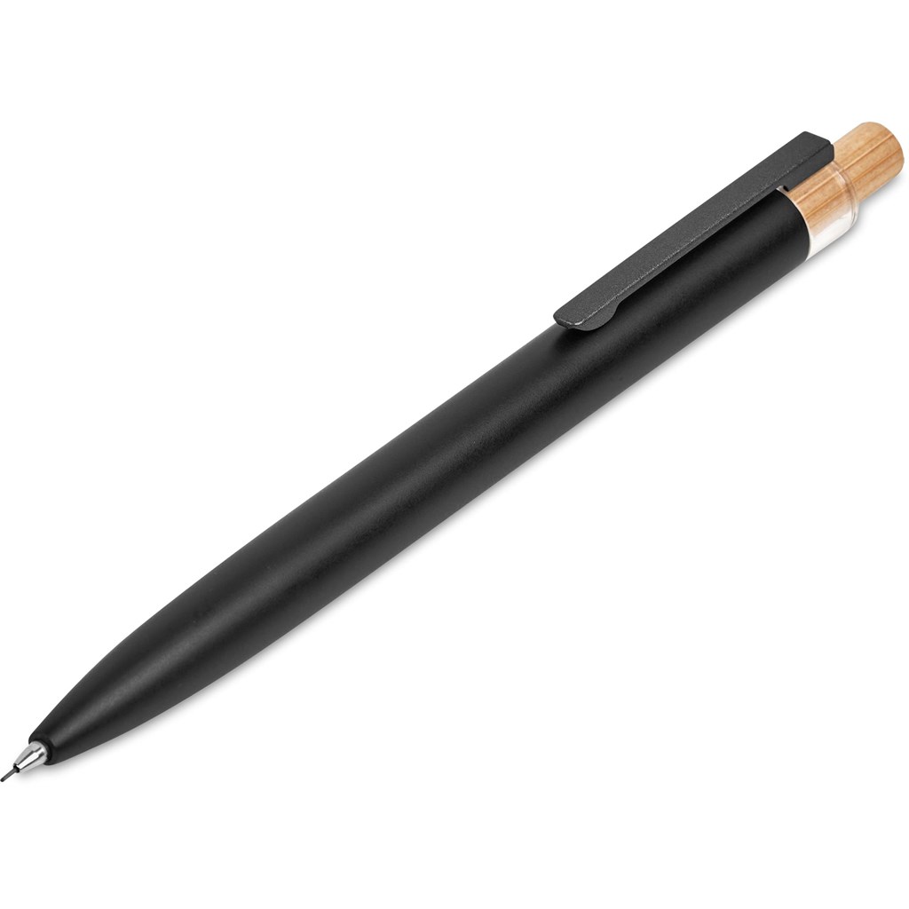 Okiyo Mimo Recycled Aluminum Ball Pen & Pencil Set - Black - Image 3