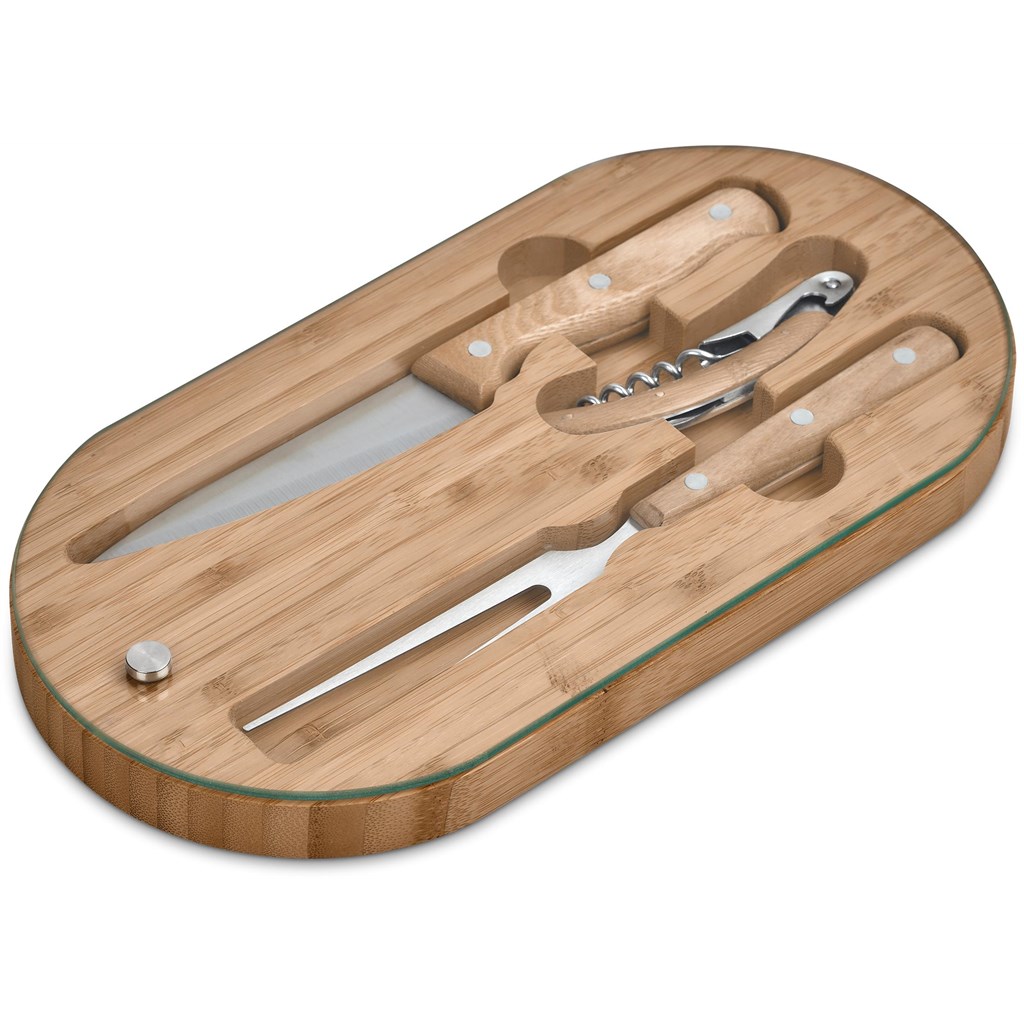 Okiyo Suraisu Bamboo Food & Wine Set - Image 2