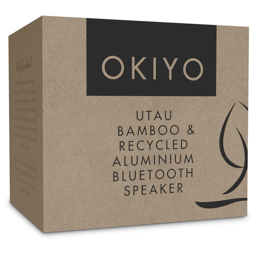 Okiyo Utau Bamboo & Recycled Aluminium Bluetooth Speaker - Image 5