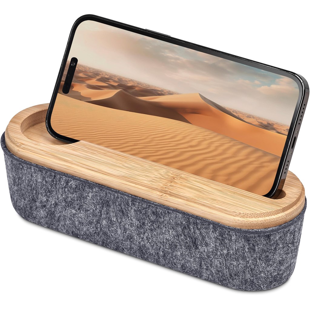 Okiyo Byoga Recycled PET Felt & Bamboo Stationery Case - Image 3