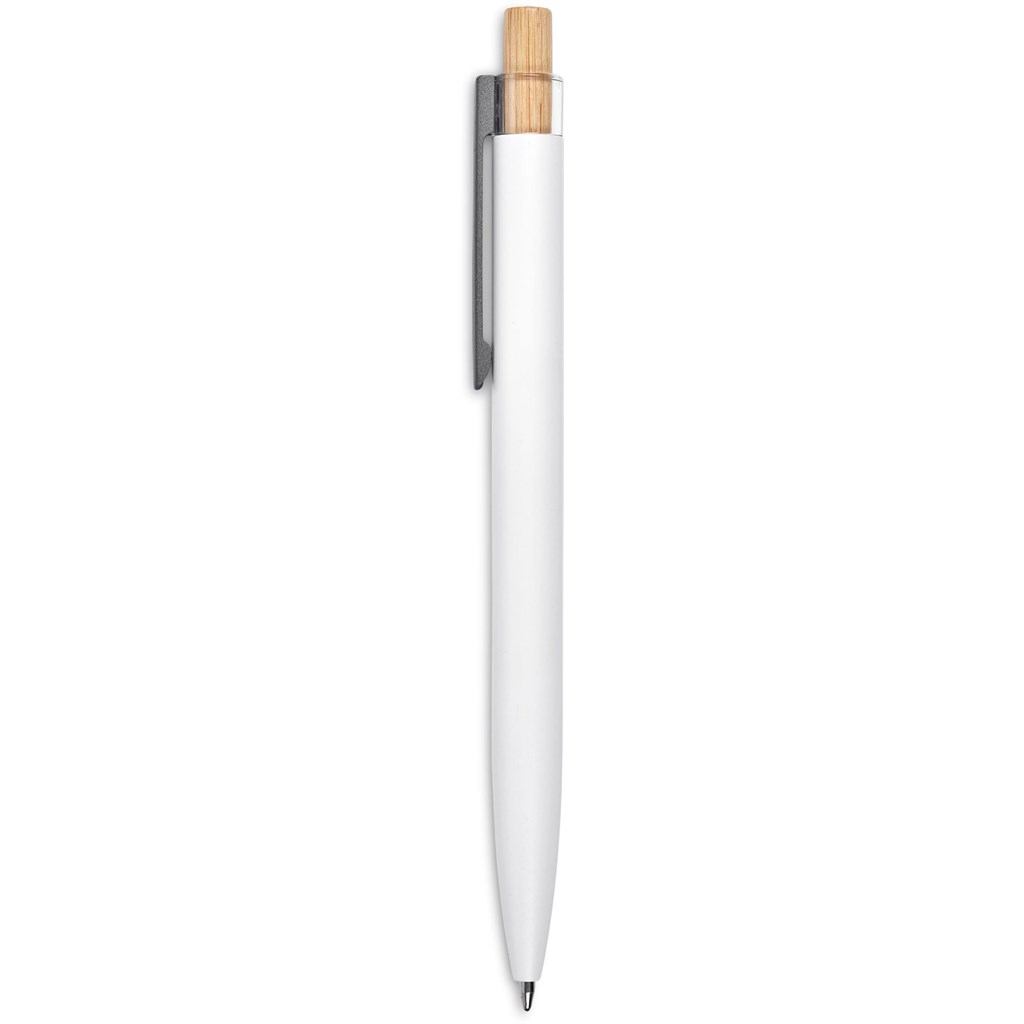 Okiyo Mimo Recycled Aluminium Ball Pen - Solid White - Image 2